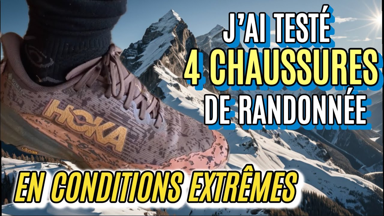 Comparatif de 4 chaussures de randonnée, trail, rando, neige #randonnée #shoes #trailrunning