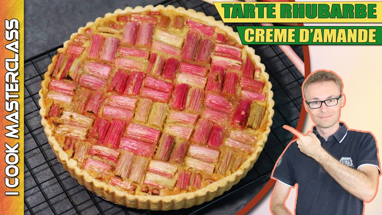 ✅ TARTE A LA RHUBARBE ET CRÈME D'AMANDE : Une recette simple, facile et rapide qui ne dégorge pas !