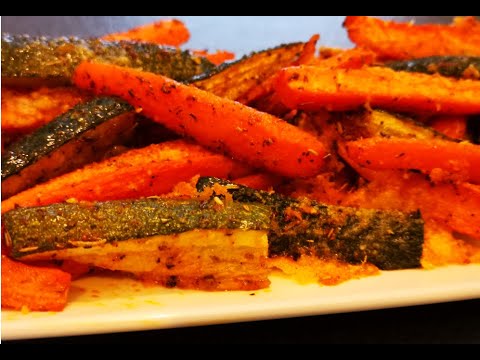 Carottes et courgettes rôties au four, savoureux légumes cuits parfaitement, plat garanti économique