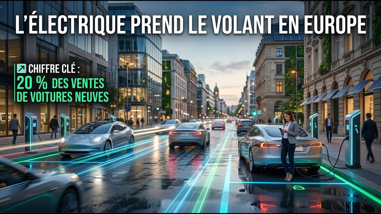 Europe : la voiture électrique atteint un cap historique de 20 % du marché !