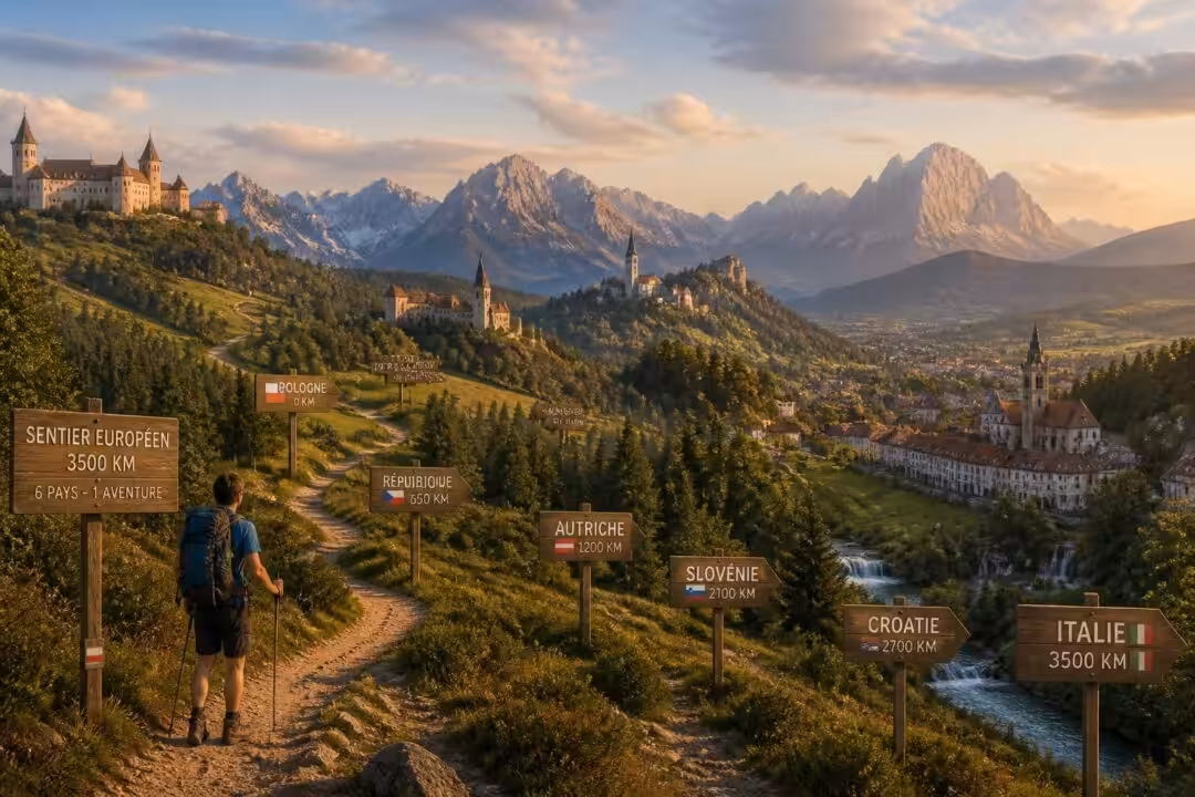 découvrez un sentier européen ambitieux de 3 500 km qui relie la pologne à l’italie en traversant six pays, offrant une aventure unique à travers paysages variés et cultures riches.